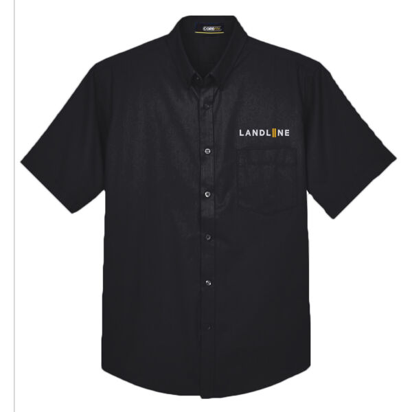 Embroidered Men's Optimum Short Sleeve Twill Dress Shirt Thumbnail